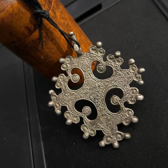 Silver Pectoral Cross Orthodox 17th Century Antique - Picture 4 of 12